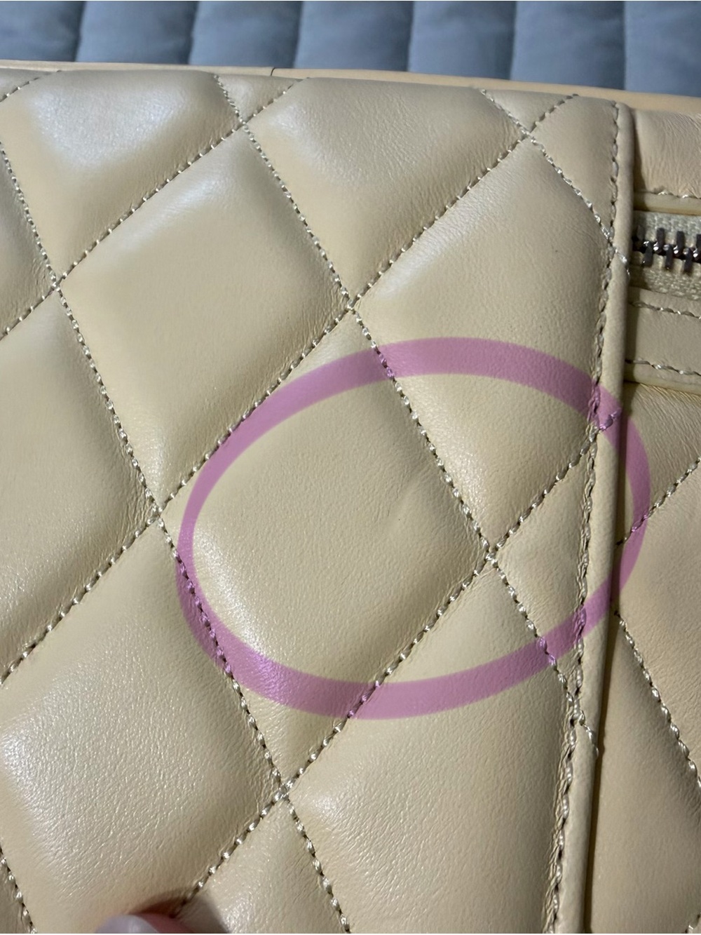 kate spade Quilted Lemon Yellow Top-Handle Cosmetic Case - Picture 6 of 14